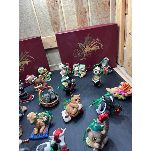 Danbury Mint Baby Animal Christmas Ornaments Set Of 24 With Storage Boxes - Picture 13 of 16
